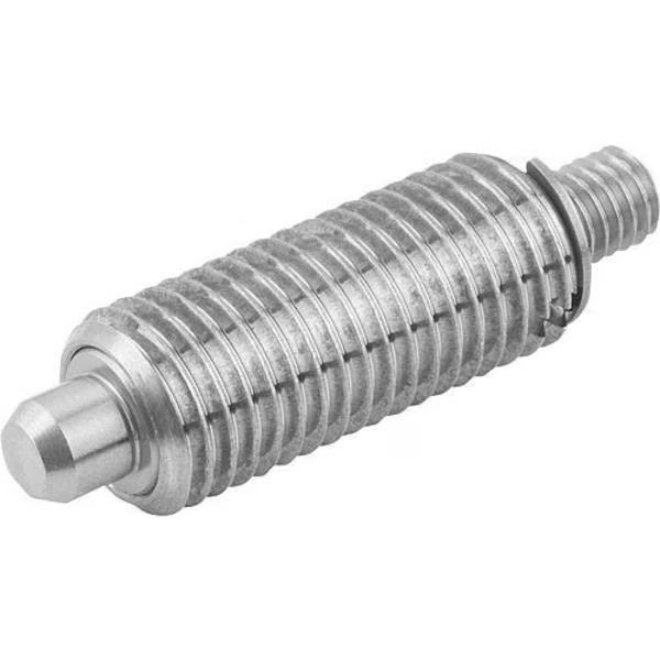 Indexing Plungers without collar, Style J, inch, Kipp, Mfr#: K0345.01004AK